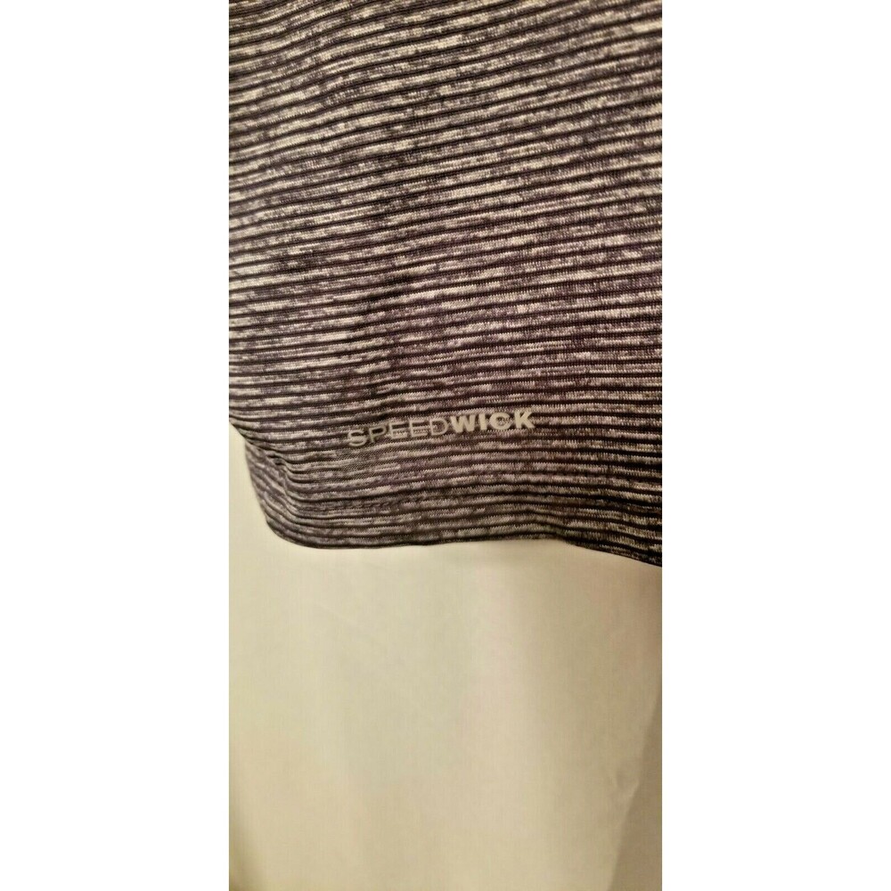 Men's Tee Shirt Reebok Reebok Speedwick Navy Blue Stripe Activewear Size 2XL - Picture 5 of 5